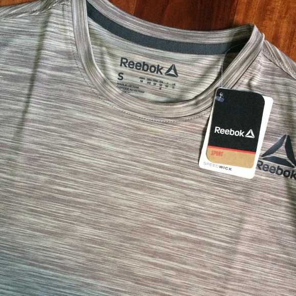 Men's Reebok Performance Tee Small - Taupe   NEW - Picture 5 of 5